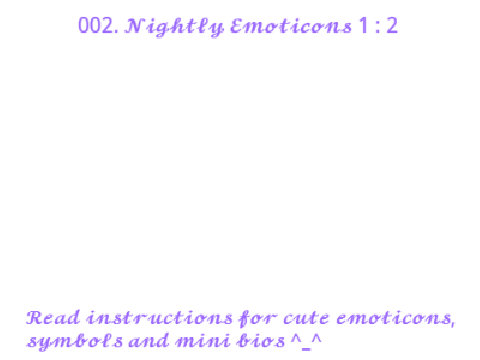 002. Nightly Emoticons 1 : 2