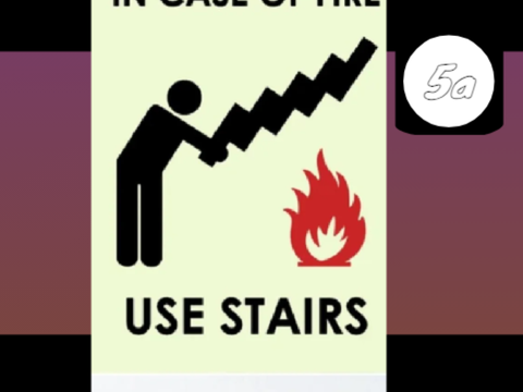 POKE S3 5a: in case of fire, use stairs