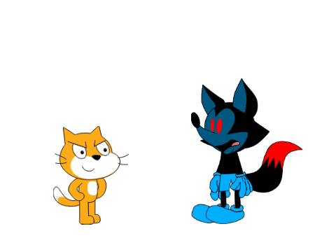 Scratch Cat eats dark clone