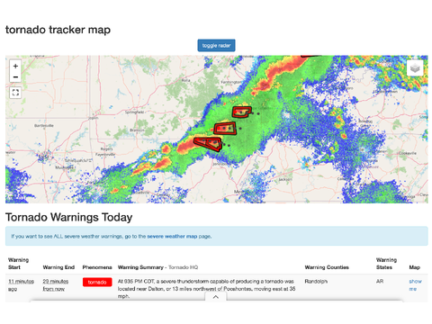 Possible PDS Tornadoes in AR/MO