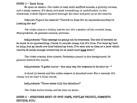 Scratch The Movie - Movie Script