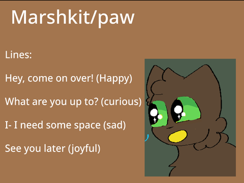 Marshkit/paw audition