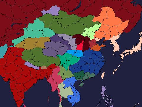 Updated China for HOI4 map