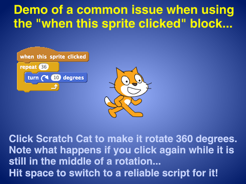 Demo: reliable clicking