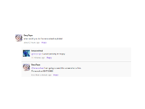 exposing lenacoolreal (joke)