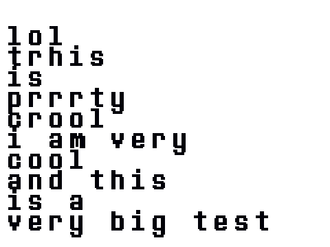 Scrolling text