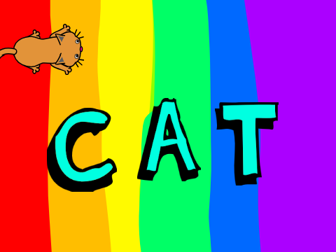 Rainbow cat