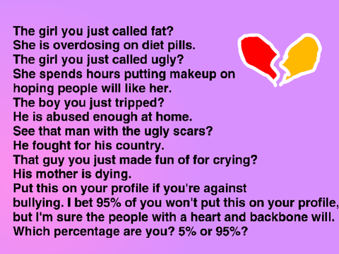 REMIX THIS IF YOU WANNA STOP BULLYING!! The 5% with a heart will.  remix