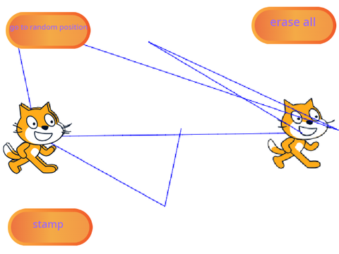 Draw with scratch cat and arrow keys