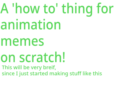 Animation 'how to' thing