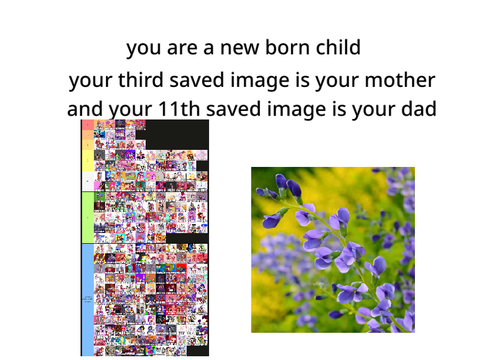 your third saved image is your mother and your 11th saved image is your dad (blank) remix