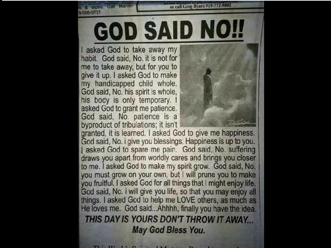 God said no!! remix