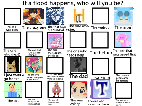 If a flood happens, who will you be? REMIX THIS remix remix remix remix remix remix remix remix