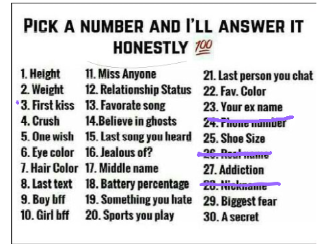 I'll answer TRUTHFULLY, except for 24 and 26 remix