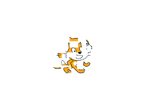 Glitchy scratch cat