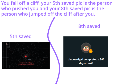 You fall off a cliff. 5th and 8th saved pic are the ppl involved. remix remix remix