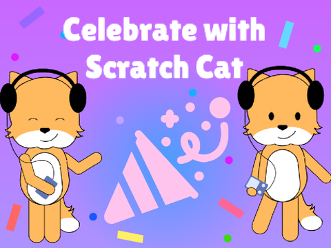 Celebrate With Scratch Cat