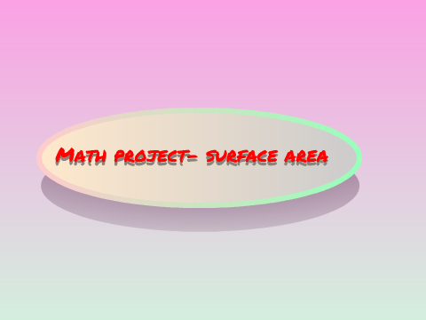 Math Project- Surface Area