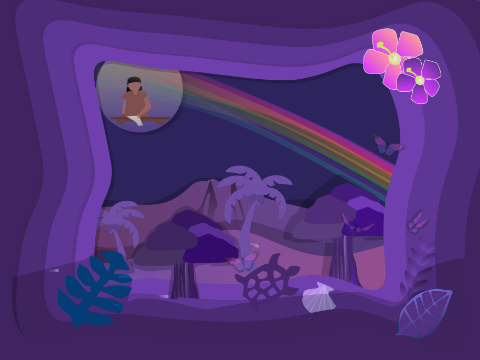 Hawaiian Myth : Hina moves to the moon 