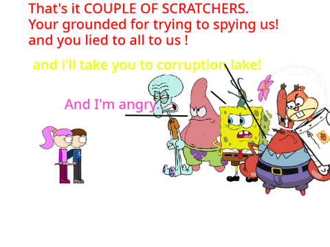 couple of aidens Got Grounded by Spongebob Characters 