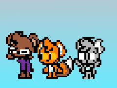 Animated purgatory credits theme 8-bit