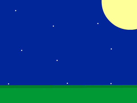 night scene (100% pen besides the blue background)