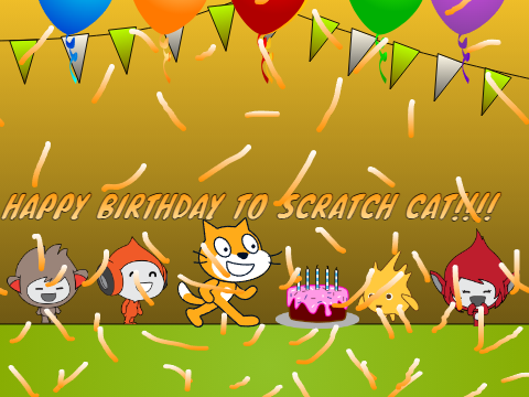 Scratch cat's 19th Birthday!!!!!