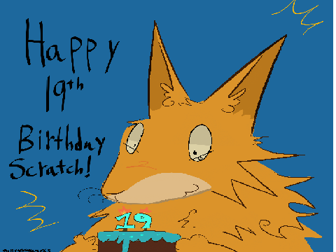 Scratch birthday art yay