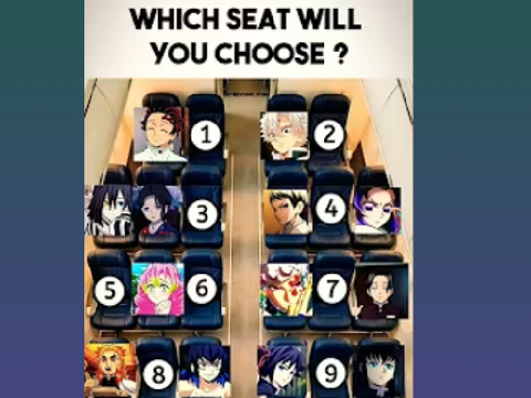 Which seat will you choose?