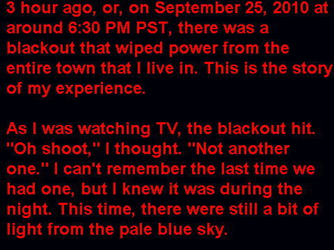 How I Survived the Blackout