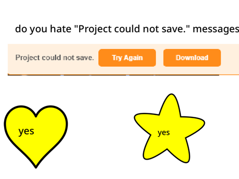 do you hate project could not save messages? remix