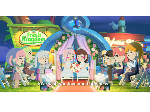 mizuena wedding in tomodachi life ltd.. cries..