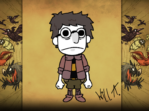 I drew myslef as a Don't Starve survivor