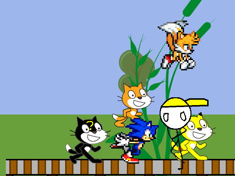 Add yourself running with Scratch Cat! remix