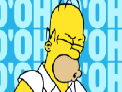 homer drops his donut!