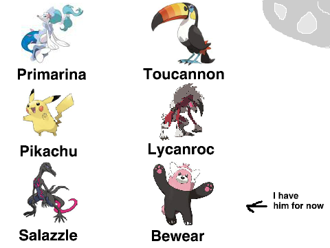 My Pokemon Moon Team