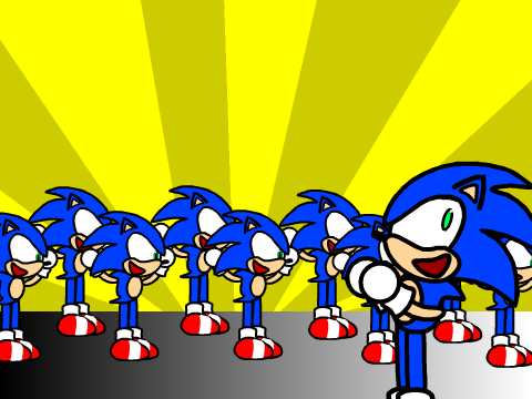 Sonic dances awesome face song! remix