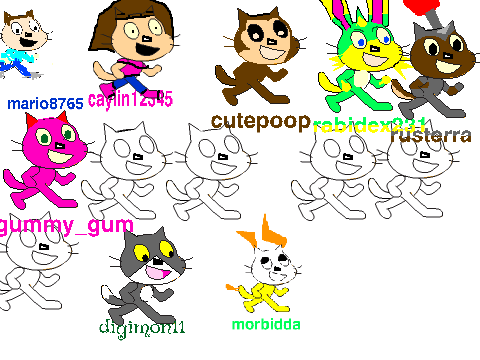 make your own scratch cat put your username and then remix remix remix remix