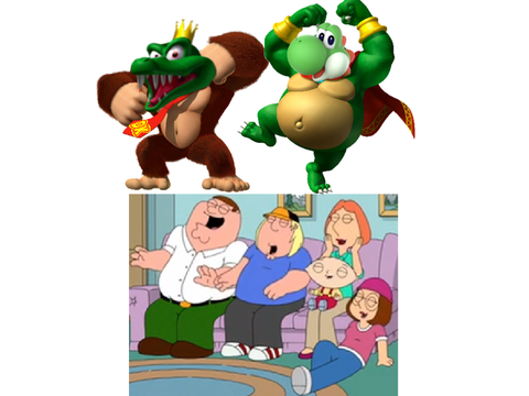 The Griffin Laughing At Yoshi Fat And King K Rool Muscle
