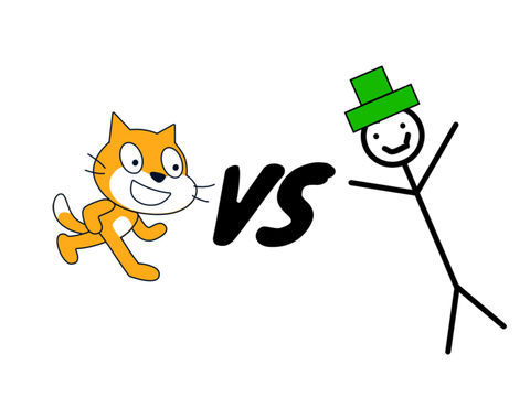 Fight animation (green_hat_animations vs scratch cat) #animation