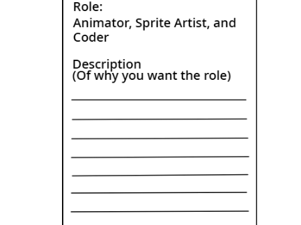 Animation Team Sheet