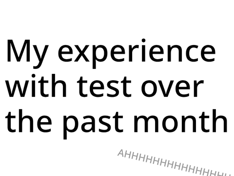 Vellie's May Tests