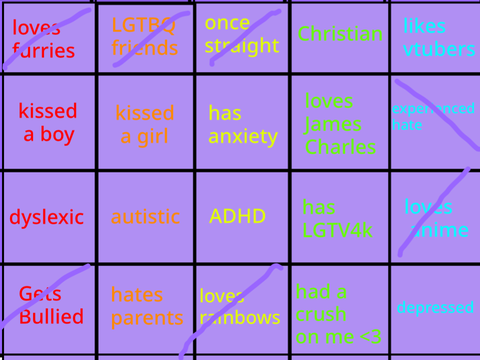 LGBTQ+ bingo <3 remix
