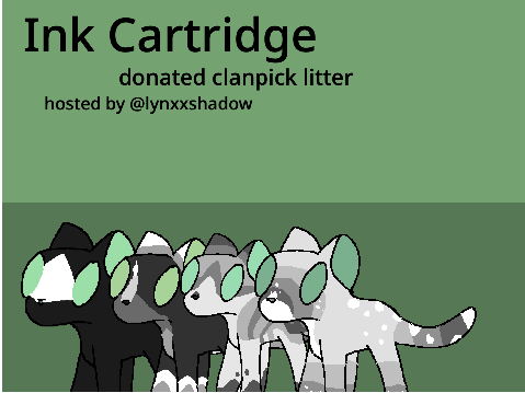 ink cartridge . donated fcfs clanpick litter