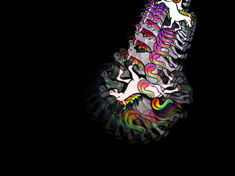 Rainbow unicorn trail