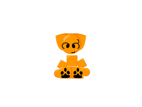 I made a vector of the baby orange emoji cat