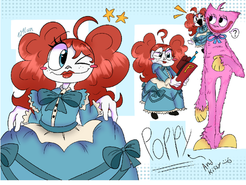 Poppy and Kissy art!! (Poppy Playtime)