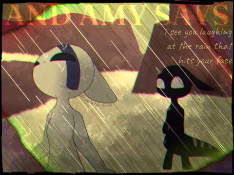 laughing at the rain - art