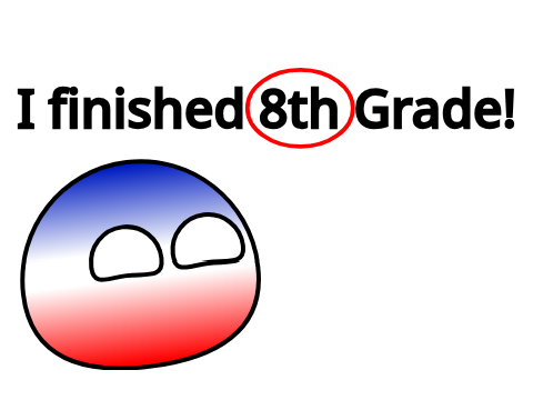 I finished 8th grade!