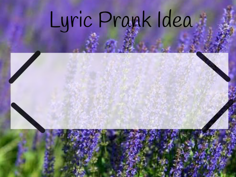 Lyric Prank idea